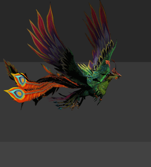 Rainbow Phoenix Animated & Rig 3d model - CadNav
