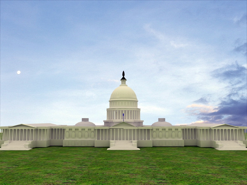United States Capitol 3d rendering