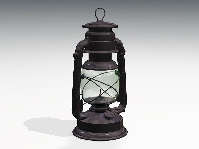 Antique Oil Lamp 3d rendering