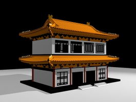 Ancient Chinese Architecture Building 3d model preview