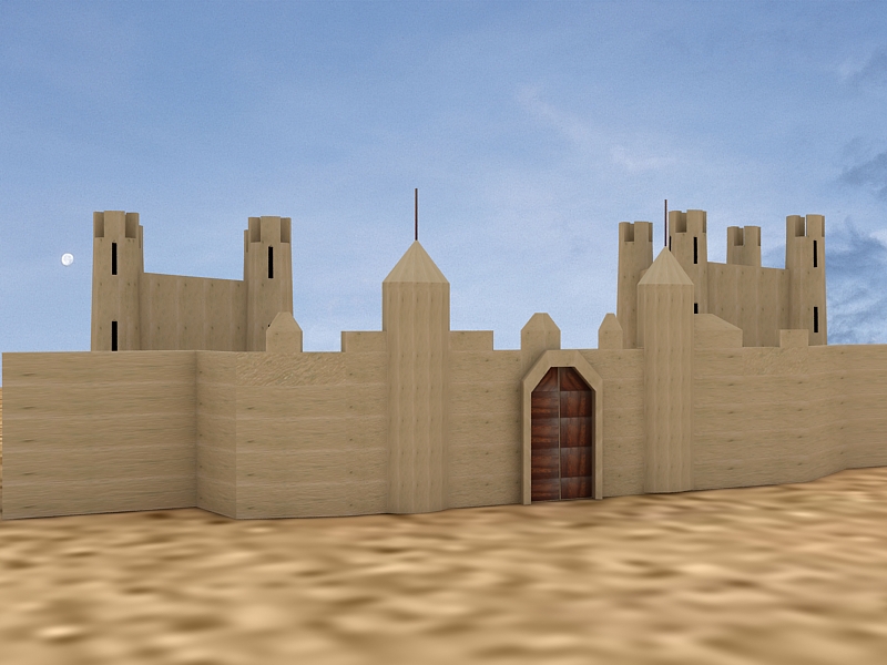 Ancient Fort 3d rendering