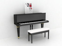 Upright Piano 3d preview