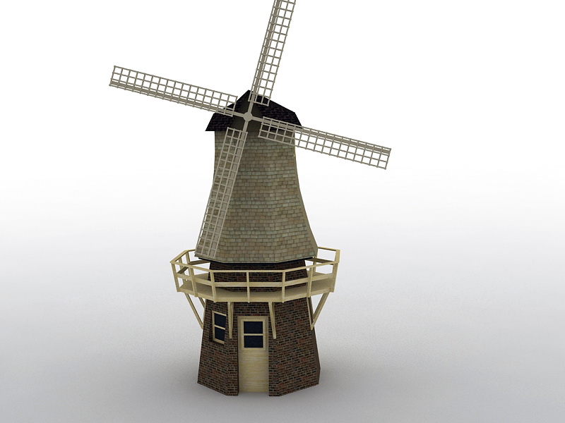 Windmill House 3d rendering