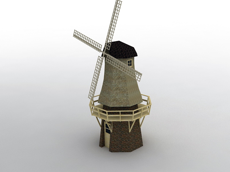 Windmill House 3d rendering