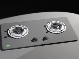 2 Burner Gas Stove 3d preview