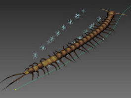 Animated Centipede Rig 3d preview