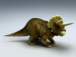 Triceratops Animated & Rig 3d model preview