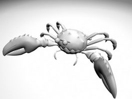 Cute Cartoon Crab 3d model preview