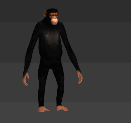 Animated Chimpanzee Rig 3d rendering