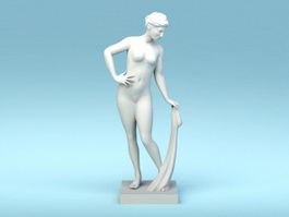Greek Woman Statue 3d model preview