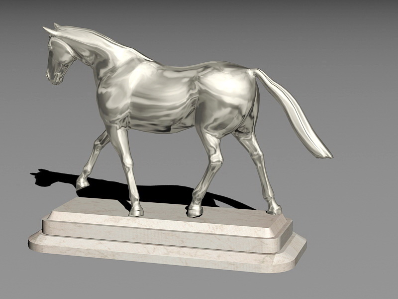Horse Figure 3d rendering