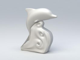 Dolphin Statue 3d model preview