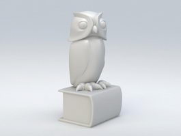 Owl Figurine 3d model preview