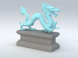 Chinese Dragon Sculpture 3d preview