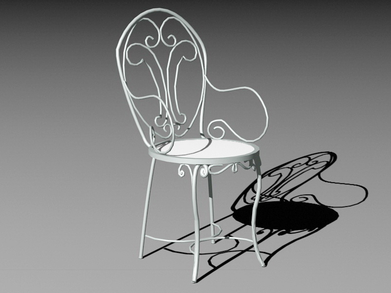 Outdoor Metal Chair 3d rendering