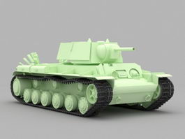 KV-1 Heavy Tank 3d model preview