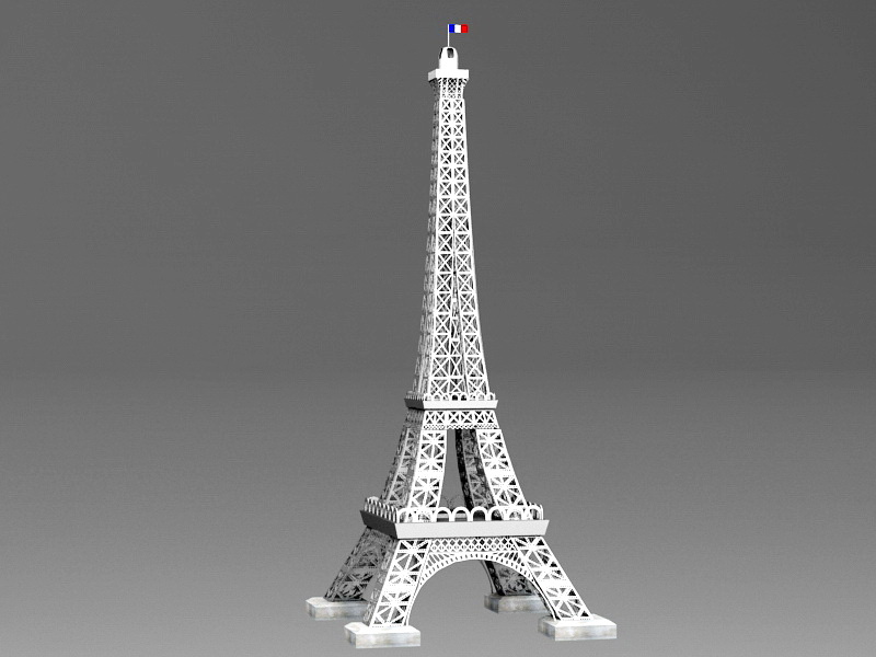 Tour Eiffel 3d rendering