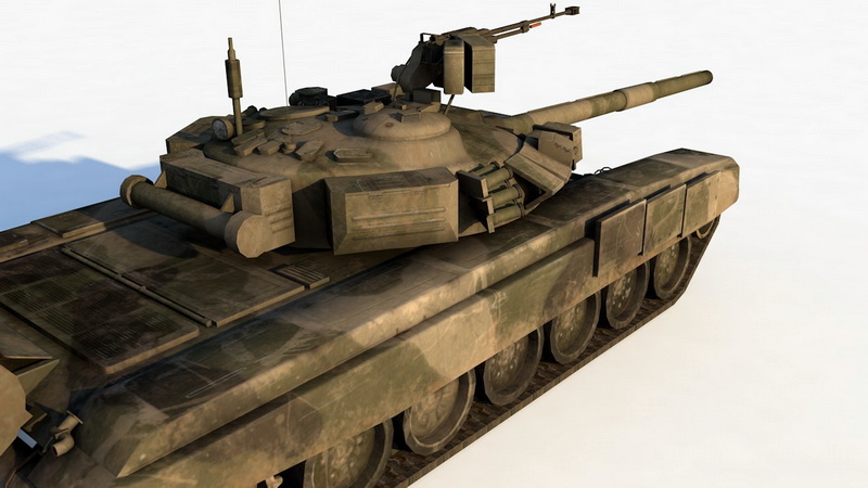 Russian Army T-90 Tank 3d rendering