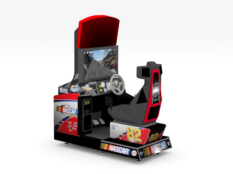 Nascar Arcade Machine 3d rendering
