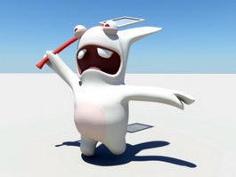 Crazy Rabbit Cartoon 3d model preview