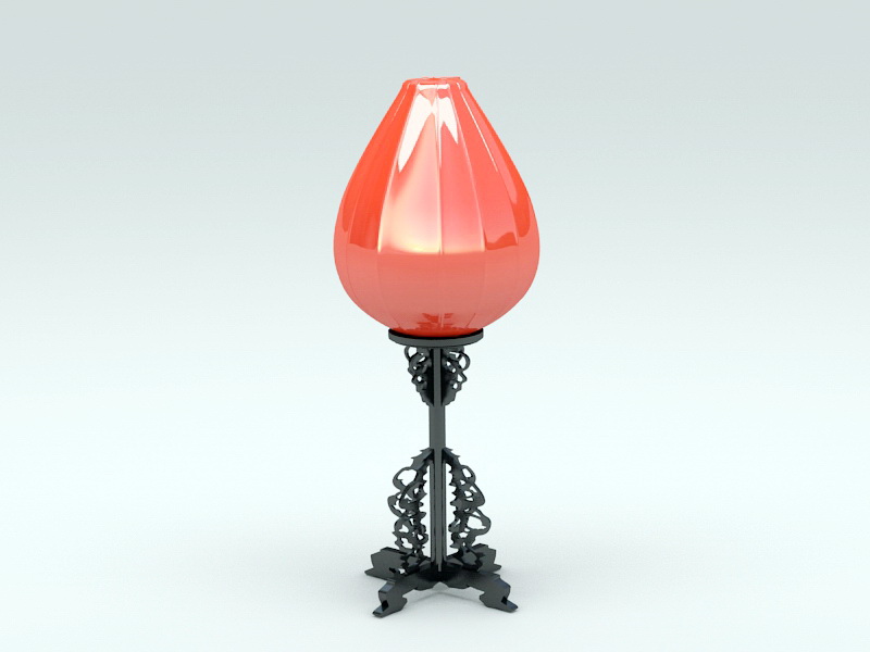 Chinese Style Table Lamp 3d rendering