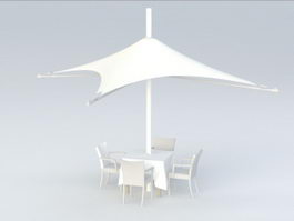 Outdoor Courtyard Furniture 3d preview