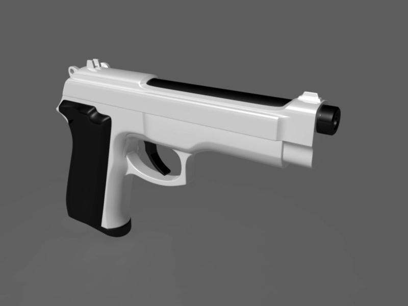 9Mm Pistol 3d rendering