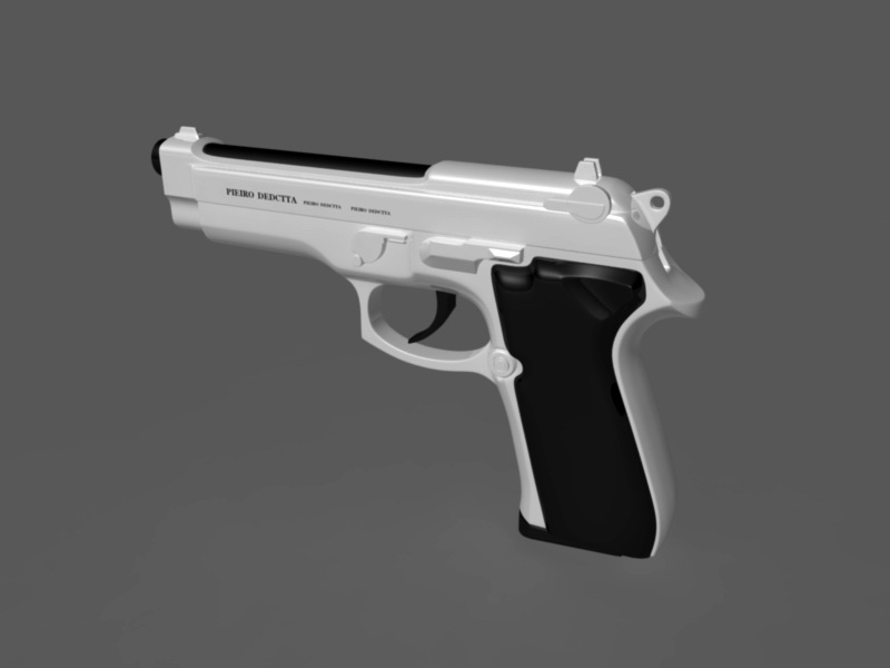 9Mm Pistol 3d rendering