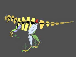 Dinosaur Walking Animated & Rig 3d model preview