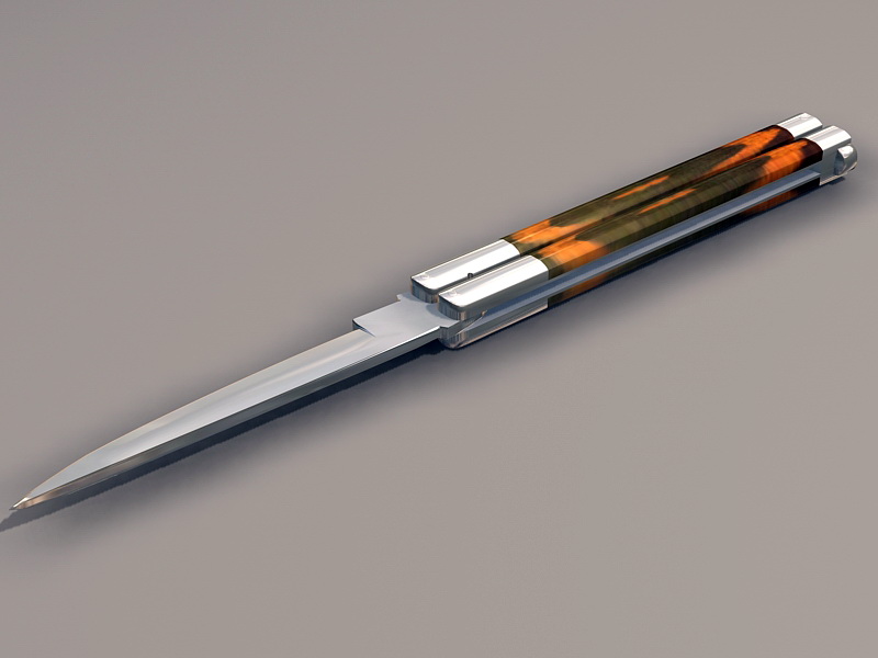 Balisong Knife 3d rendering