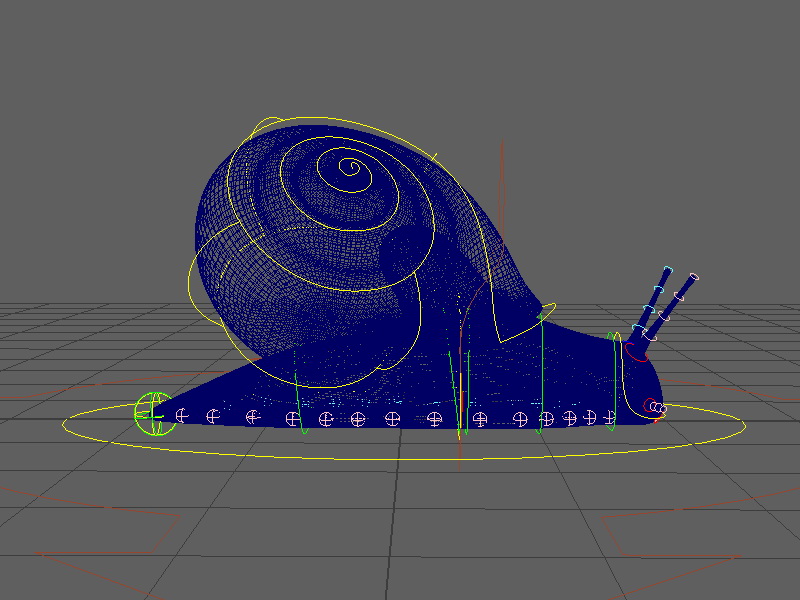 Snail Rig 3d rendering