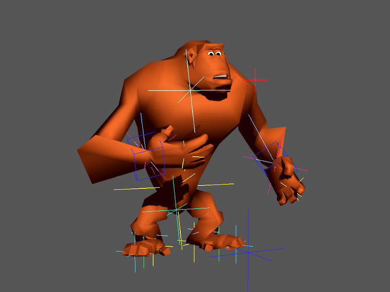 Animated Ape Rig 3d model - CadNav