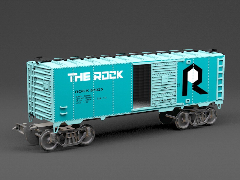 Train Wagon 3d rendering