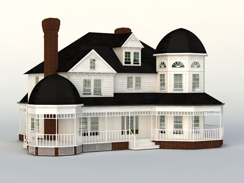 Victorian House 3d rendering