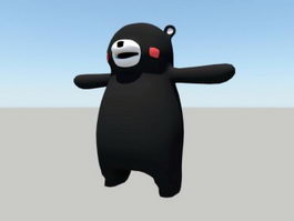 Cartoon Black Bear 3d model preview