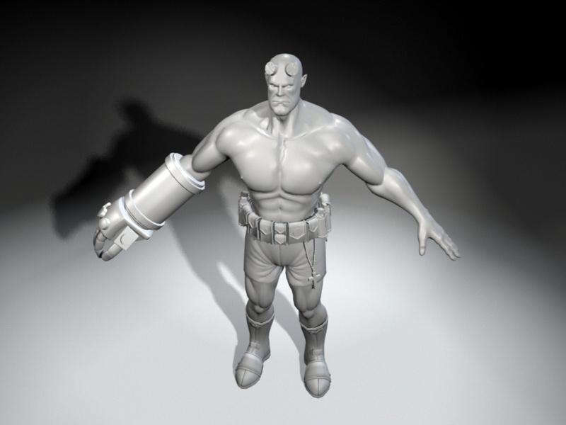Hellboy 3d rendering