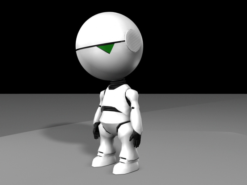 Cute Little Robot 3d rendering