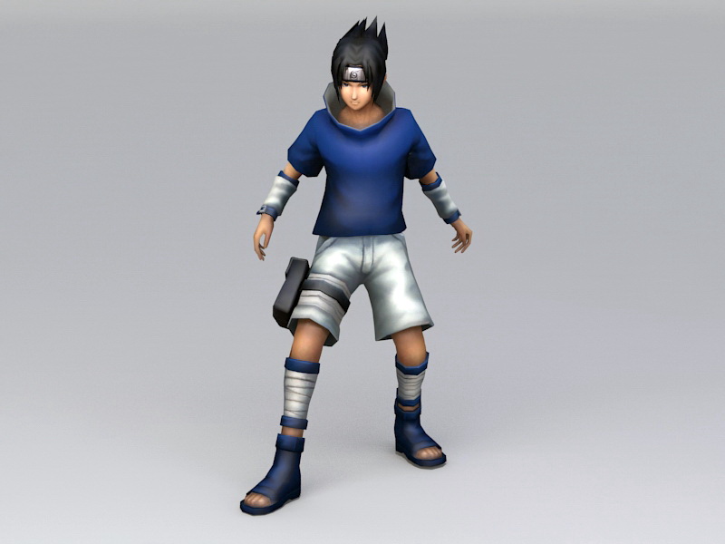 Sasuke Uchiha 3d model 3ds Max files free download - modeling 46079 on