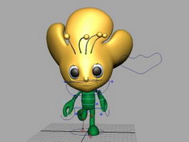 Cartoon Mascot Rig 3d model preview