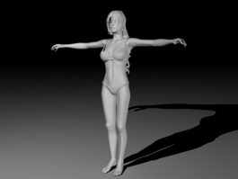 Female Character 3d model preview