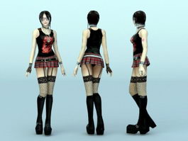 Scene Girl Character 3d model preview