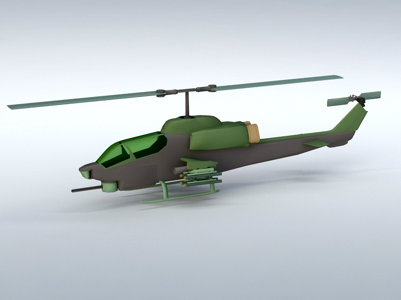 AH-1 Cobra 3d rendering