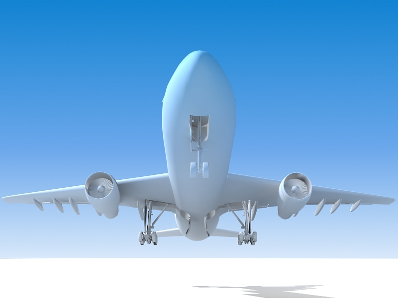 Passenger Airplane 3d rendering