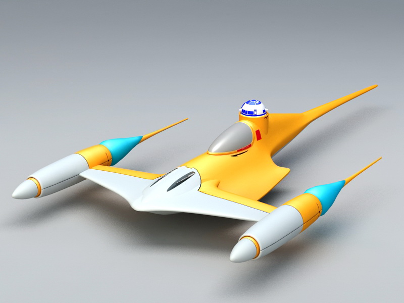 Naboo N-1 Starfighter 3d rendering