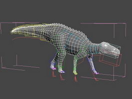 Dinosaur Basic Mesh Rig & Animated 3d model preview