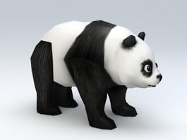 Low Poly Panda 3d preview