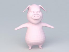 Cartoon Pig 3d model preview