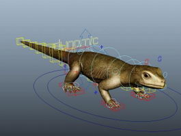 Realistic Lizard Rig 3d preview