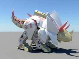 Robotic Triceratops 3d model preview