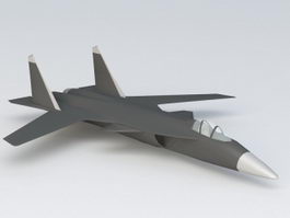 Su-47 Fighter Jet 3d model preview